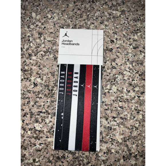 Nike Jordan Elastic Hair/Headbands Assorted 6PK Adult Unisex - Picture 1 of 5
